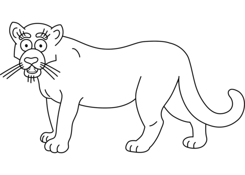 Funny Jaguar Coloring Page